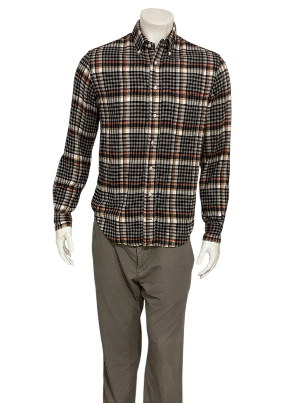 Gitman Bros Vintage Men's Plaid Button-Down Flannel Shirt